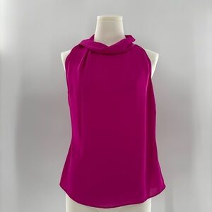 Laundry By Shelli Segal Vibrant Fushia Sleeveless Blouse XS
